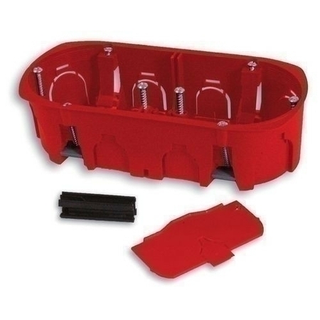 Boîte d'encastrement 2 postes pour cloison creuse diam.67mm prof.40mm entraxe 80/82mm - Gedimat.fr
