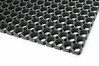 Tapis d'accueil caillebotis caoutchouc ép.20mm larg.1m long.1,50m - Gedimat.fr