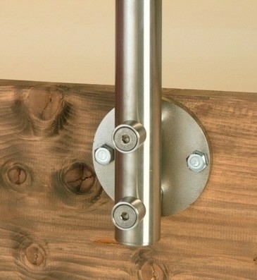Poteau latéral pour gamme garde-corps en inox 316L - Gedimat.fr