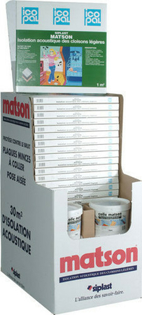 Procédé d'isolation aux bruits aériens MATSON plaques + colle kit 30m² - Gedimat.fr