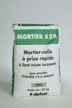 Mortier colle S2R gris à adhérence améliorée à prise rapide (procédé Soukaro) 25kg - Gedimat.fr