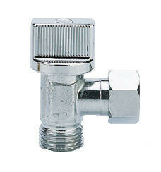 Robinet d'arrêt WC équerre 1/4 de tour diam.12x17mm laiton chromé - Gedimat.fr