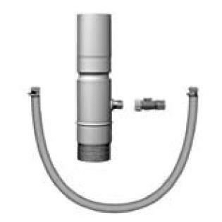 Récupérateur d'eau à raccord universel zinc naturel diam.80mm haut.40cm - Gedimat.fr