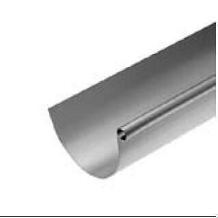Gouttière demi-ronde zinc naturel ép.0,80mm développé 33,3cm long.4m - Gedimat.fr