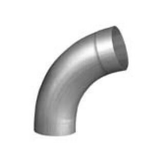 Coude tulipé grand rayon diam.80mm zinc naturel soudé angle 72° - Gedimat.fr