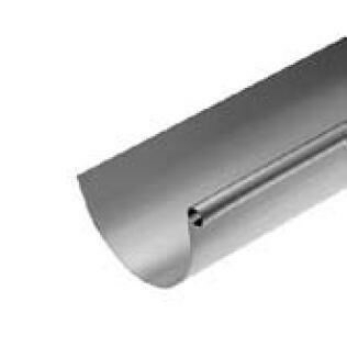Gouttière LYONNAISE boudin 18mm sans pince zinc naturel ép.0,65mm développé 250mm long.4m - Gedimat.fr
