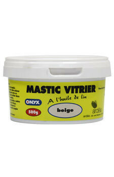 Mastic vitrier à l'huile de lin pot 500g beige - Gedimat.fr