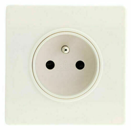 Prise de courant DIWONE encastrable 2 pôles + terre 16A 220V coloris blanc - Gedimat.fr