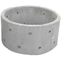 Anneau de puits béton à emboîtement perforée diam.int.90cm haut.50cm - Gedimat.fr