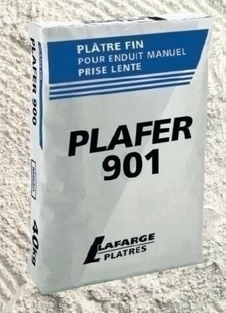 Plâtre manuel traditionnel fin prise lente PLAFER 901 sac de 40kg - Gedimat.fr