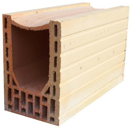 Brique terre cuite linteau-chaînage POROTHERM GFR20 ép.20cm haut.29,9cm long.50cm - Gedimat.fr