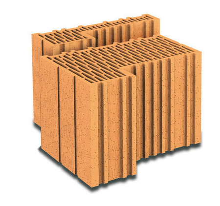 Brique terre cuite feuillure + demi-feuillure POROTHERM R30 ép.30cm haut.24,9cm long.31,4cm - Gedimat.fr