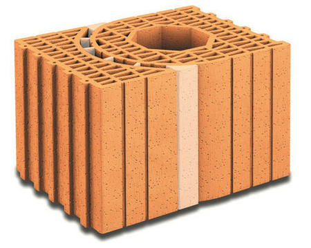 Brique terre cuite poteau multi-angles POROTHERM R30 ép.30cmhaut.24,9cm long.42,5cm - Gedimat.fr