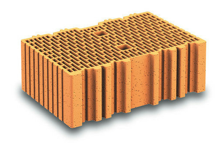 Brique terre cuite arase POROTHERM R37 ép.37,5cm haut.12,4cm long.25cm - Gedimat.fr