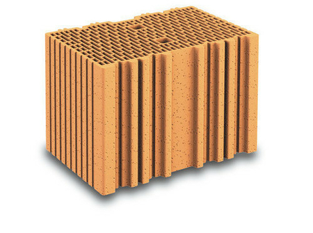 Brique terre cuite base POROTHERM R37 ép.37,5cm haut.24,9cm long.25cm - Gedimat.fr