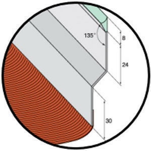Solin joint mastic nuance sable avec bavette 20cm en plomb plissé rouge vieilli long.2m - Gedimat.fr