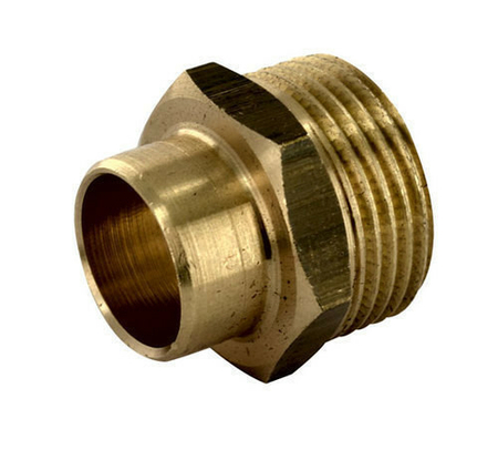 Raccord fer-cuivre droit laiton brut mâle diam.12x17mm à souder diam.10mm 10 pièces - Gedimat.fr