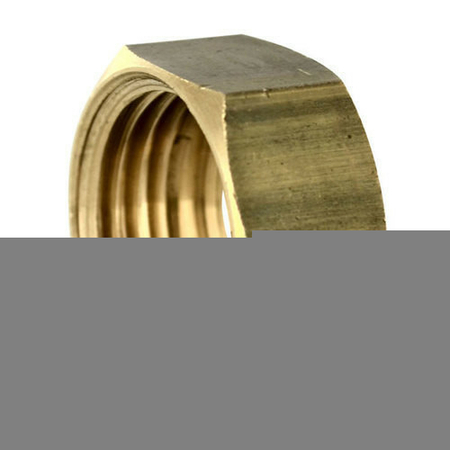 Ecrou hexagonal 6 pans laiton pour collet battu diam.15x21mm pour tube diam.12mm sous coque 2 pièces - Gedimat.fr