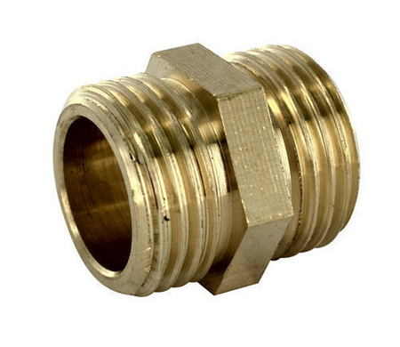Mamelon laiton brut égal 280 mâle-mâle diam.20x27mm 10 pièces en sachet - Gedimat.fr