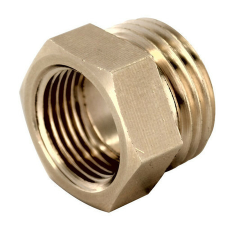 Mamelon laiton brut fileté réduit 243 mâle diam.15x21mm femelle diam.12x17mm sous coque 1 pièce - Gedimat.fr