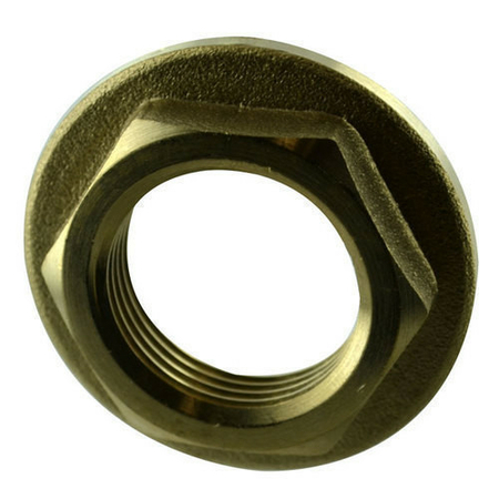 Ecrou laiton brut plat hexagonal à plateau diam.15x21mm avec lien 1 pièce - Gedimat.fr