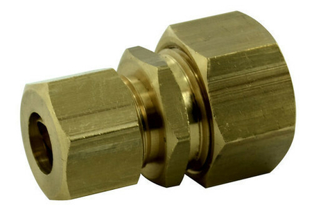 Raccord union laiton brut double bicône pour tube cuivre diam.14mm réduit diam.10mm avec lien 1 pièce - Gedimat.fr