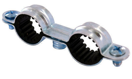 Collier de fixation isophonique double diam.12mm sous coque de 5 pièces - Gedimat.fr