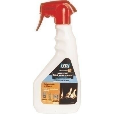 Liquide nettoyant pour vitre d'insert PROPFEU flacon pulvérisable 500ml - Gedimat.fr