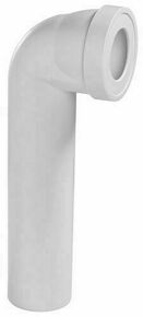 Raccord d'vacuation WC coud longue blanc - D90mm Entraxe 395mm - Gedimat.fr