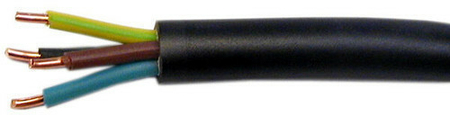Câble électrique rigide R2V 4G2,5mm² coloris noir vendu à la coupe au ml - Gedimat.fr