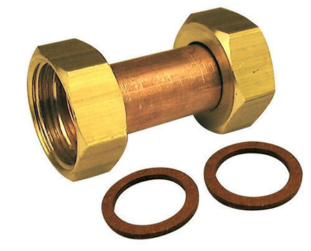 Raccord à écrous tournants laiton brut femelle-femelle égal diam.15x21mm 1 pièce - Gedimat.fr
