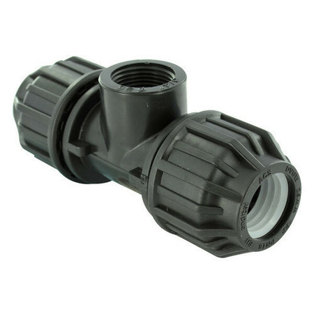 Té plastique femelle à visser diam.15x21mm pour branchement tube polyéthylène diam.20mm en vrac étiquetté 1 pièce - Gedimat.fr