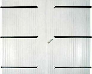 Porte de garage pliante 2 vantaux en PVC - 200x240cm - Gedimat.fr