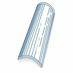 Tuile de verre CANAL long.47cm larg.19,5cm - Gedimat.fr