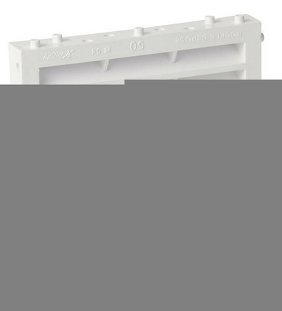 Grille d'aération spéciale façade NICOLL carrée à sceller avec moustiquaire 1M64 dim.118x118mm coloris blanc - Gedimat.fr