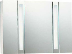 Armoire de toilette BRILLANCE en mélaminé blanc 3 portes - 98,8x70x18cm - Gedimat.fr