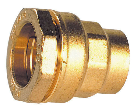 Raccord droit à écrou tournant laiton pour tuyau polyéthylène 20x27 diam.25mm - Gedimat.fr