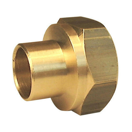 Manchon fer-cuivre droit laiton brut monobloc 270GCU femelle à visser diam.20x27mm à souder diam.16mmen vrac 1 pièce - Gedimat.fr