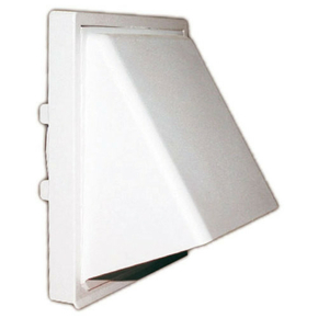 Capuchon de faade avec clapet anti-refoulement pvc 15x15cm pour conduit de diam.10 ou 12,5cm blanc - Gedimat.fr