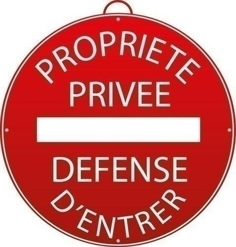 Panneau Propriété Privée Défense D'Entrer