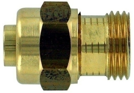 Raccord union laiton mâle à visser diam.15x21mm pour tube polyéthylène réticulé diam.16mm sous coque de 1 pièce - Gedimat.fr