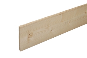 Plinthe Sapin du Nord bord arrondie - 10 x 70 mm long.2,40 m - Gedimat.fr