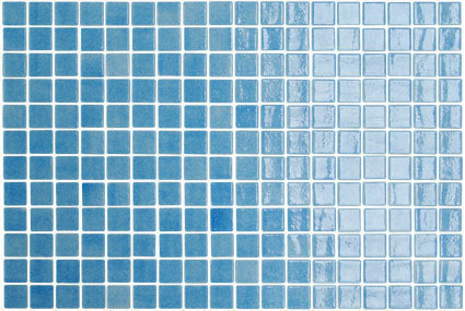 Emaux de verre de 2,5x2,5cm pour mur et piscine NIEVE sur trame de 31,1x46,7cm coloris azul celeste - Gedimat.fr