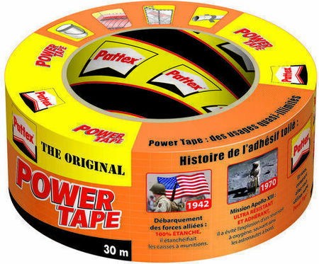 Adhésif toilé POWER TAPE larg.50mm long.30m orange - Gedimat.fr