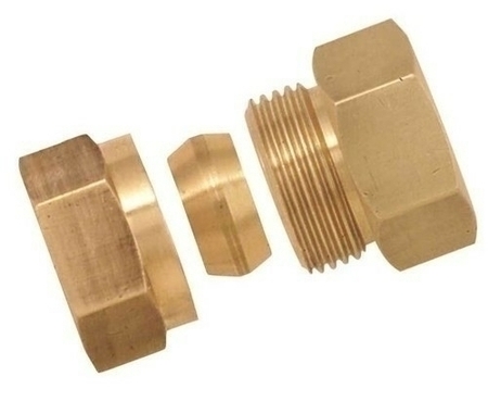 Raccord union bicône laiton brut à visser femelle diam.22mm pour tube cuivre diam.26X34mm en vrac 1 pièce - Gedimat.fr