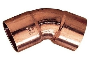 Coude cuivre  souder angle 45 gal femelle femelle diam.18mm - Gedimat.fr
