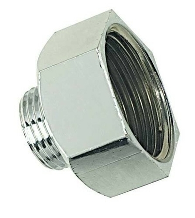 Mamelon laiton chromé réduit à visser réf.246 femelle diam.20x27mm mâle diam.15x21mm en vrac 1 pièce - Gedimat.fr