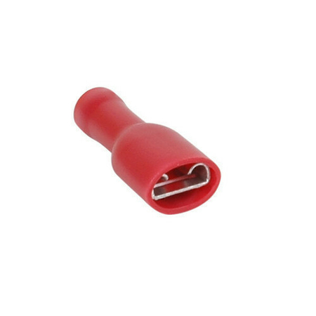Cosse électrique à clips femelle isolé larg.6,3mm ép.0,8mm 10 pièces coloris rouge - Gedimat.fr