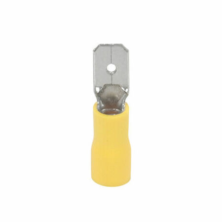 Cosse électrique à clips mâle pré-isolé larg.6,3mm ép.0,8mm 10 pièces coloris jaune - Gedimat.fr