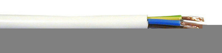 Câble électrique rond H05VVF diam.3G1mm² coloris blanc vendu à la coupe au ml - Gedimat.fr
